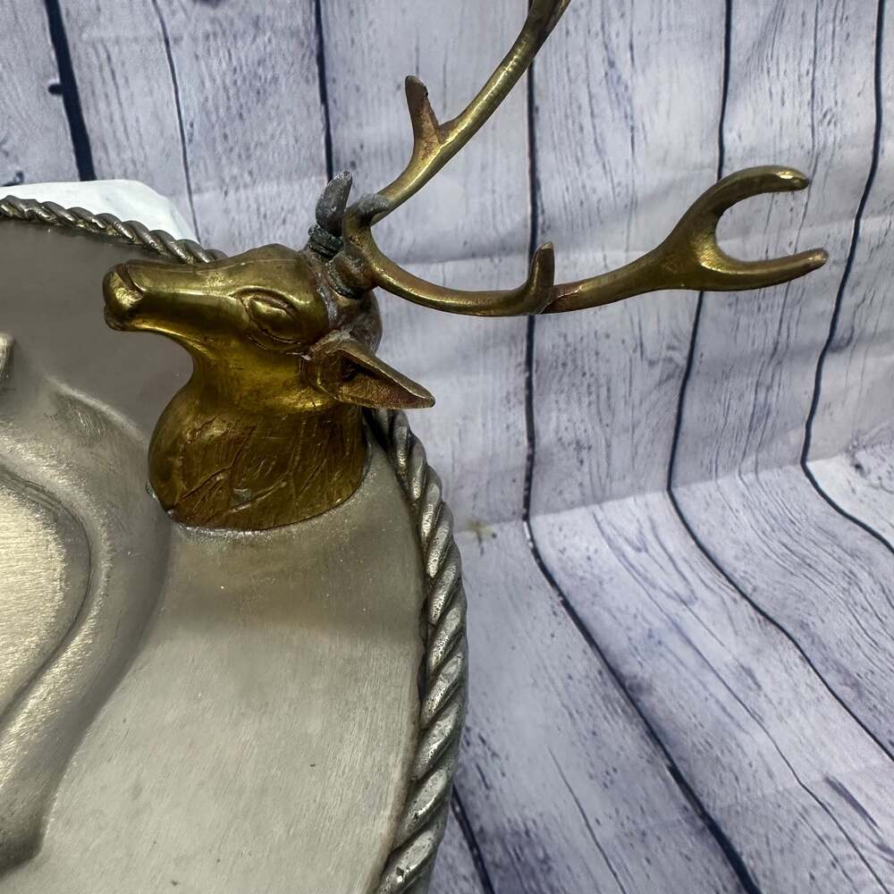 Moose Head Metal Serving Tray , 16”x12”X1" , Vintage - Picture 2 of 8